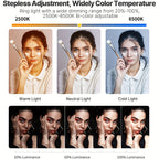 2025 NEWS Smartphone Video Rig With Light, 8000mAh Build-in Battery, Cell Phone Handheld Stabilizer With Ring Light 2500-8500k Selfie Light For Camera, Smartphone, Action Camera, Setup, Filmmaking, Makeup, Vlogging