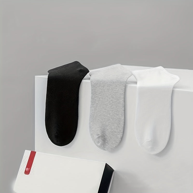 15 Pairs Unisex Low Cut Socks - Fashionable Solid Colors, Ultra-Soft & Featherweight - Ideal for Everyday Wear, Versatile Ladies & Gents Stockings & Hosiery Value Pack