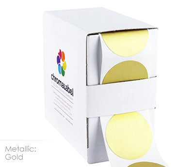 1-1/2" Permanent Round Color-Code Round Dot Inventory Labels: 500/Box