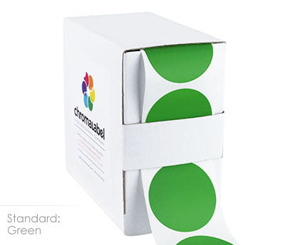 1-1/2" Permanent Round Color-Code Round Dot Inventory Labels: 500/Box