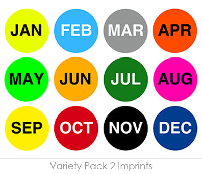1-1/2" Round Month Labels | 288 Labels/Kit