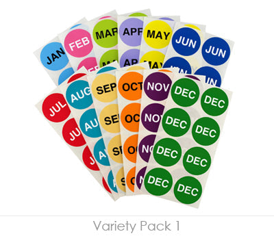 1-1/2" Round Month Labels | 288 Labels/Kit