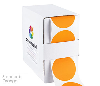 1-1/2" Permanent Round Color-Code Round Dot Inventory Labels: 500/Box