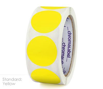 1-1/2" Removable Color-Code Round Dot Inventory Labels: 500/Roll