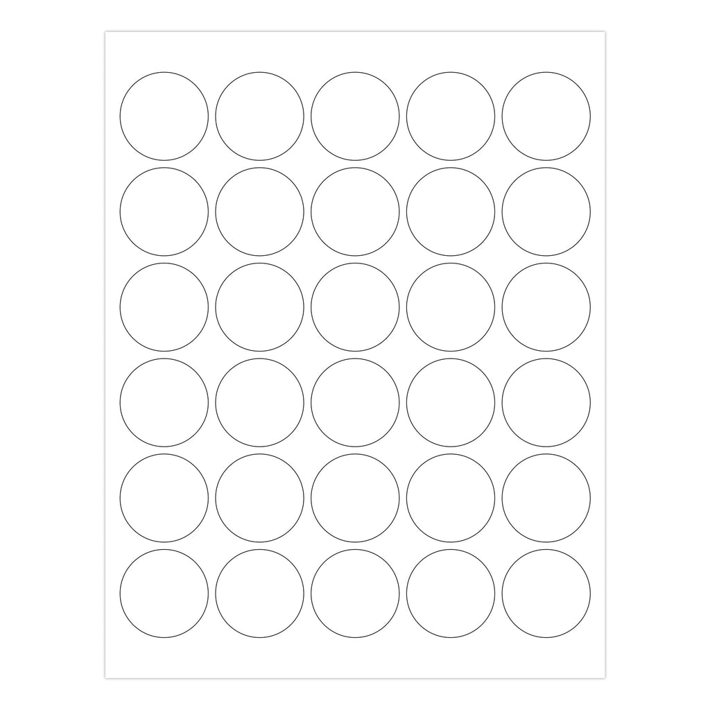 1-1/2" Printable Round Labels: 750/Pack