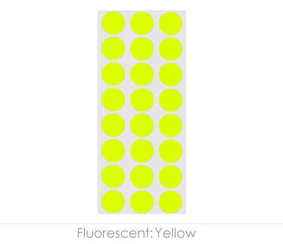 1/2" Permanent Round, Color-Code Dots: 1,200/Pack