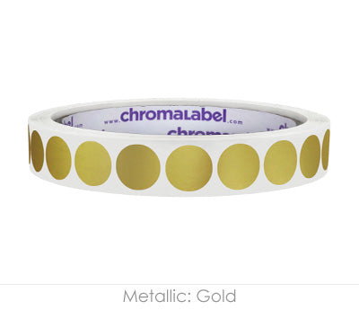 1/2" Permanent Round, Color-Code Dot Stickers: 1,000/Roll