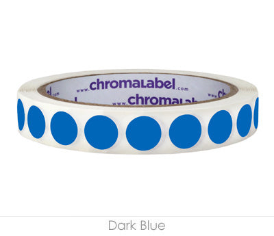 1/2" Removable Round, Color-Code Dots: 1,000/Roll