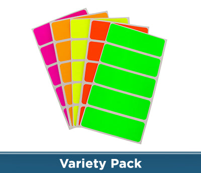 1" x 3" Rectangular Inventory Label Kit (Fluorescent): 150/Pack