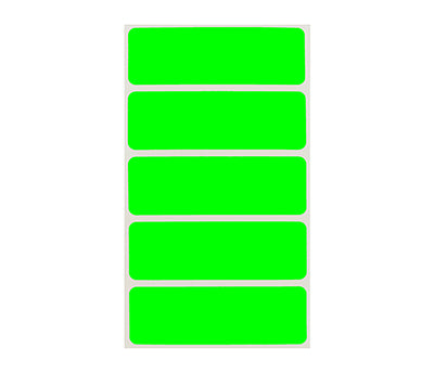 1" x 3" Rectangular Inventory Label Kit (Fluorescent): 150/Pack
