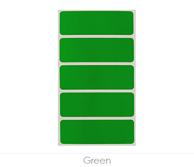 1" x 3" Removable Color-Code Rectangle Label Variety Kit (Primary Colors): 150/Pack