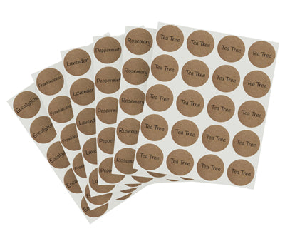 1" True Kraft Paper Dot Stickers: 1080/Pack
