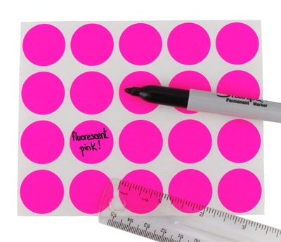 1" Permanent Round, Color-Code Dots: 1,000/Pack