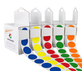 1" Removable Round Color-Code Dot Variety Kit (Standard): 5,000/Kit