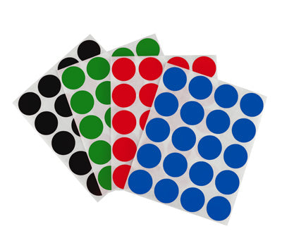 1" Removable Round Color-Code Dots: 1,000/Pack