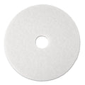 3M Low-Speed Super Polishing Floor Pads 4100, 20" Diameter, White, 5/Carton