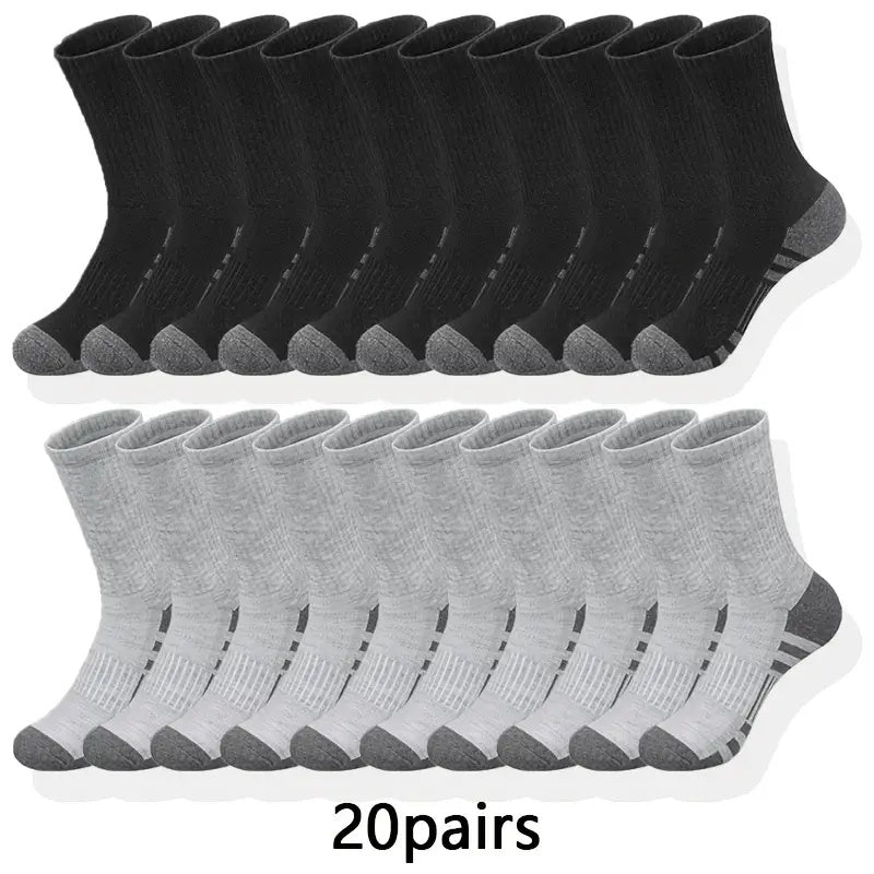 10/30 Pairs of Men's Trendy Color Block Crew Socks - Breathable, Comfy, Casual, Unisex, Outdoor Wear, Colorful, Fashionable, Soft, and Durable