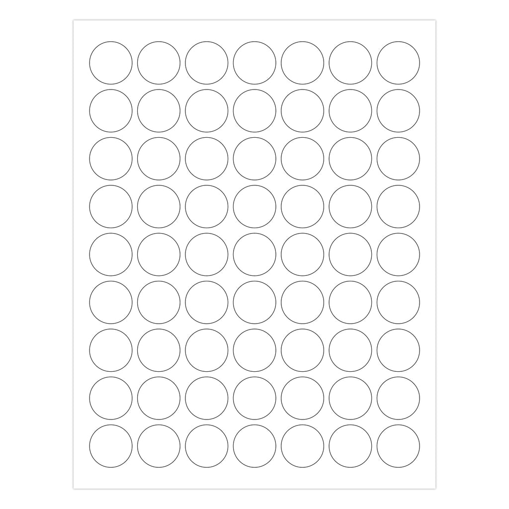 1" Printable Round Labels: 1,575/Pack