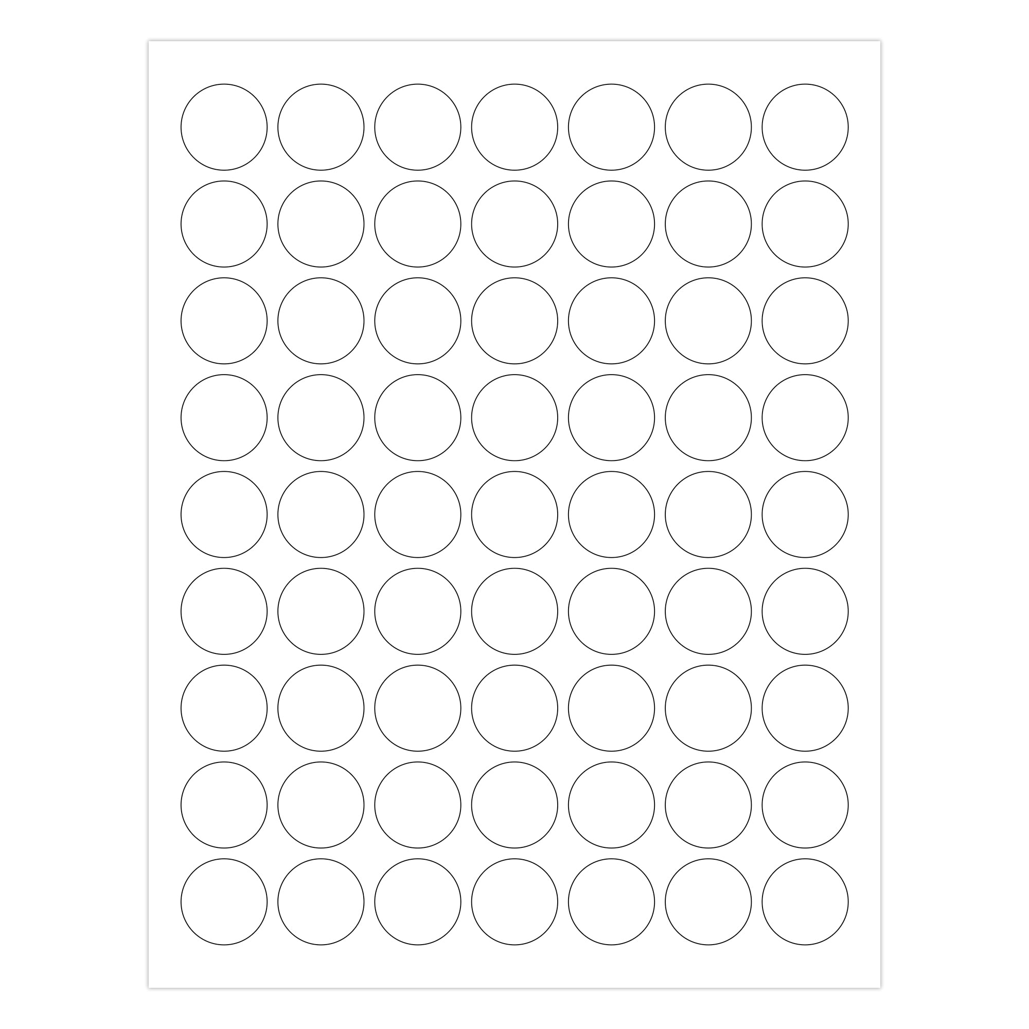 1" Printable Round Labels: 1,575/Pack