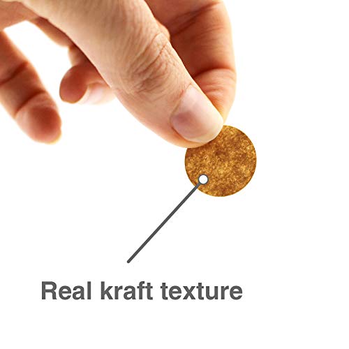 1" True Kraft Paper Dot Stickers: 1080/Pack