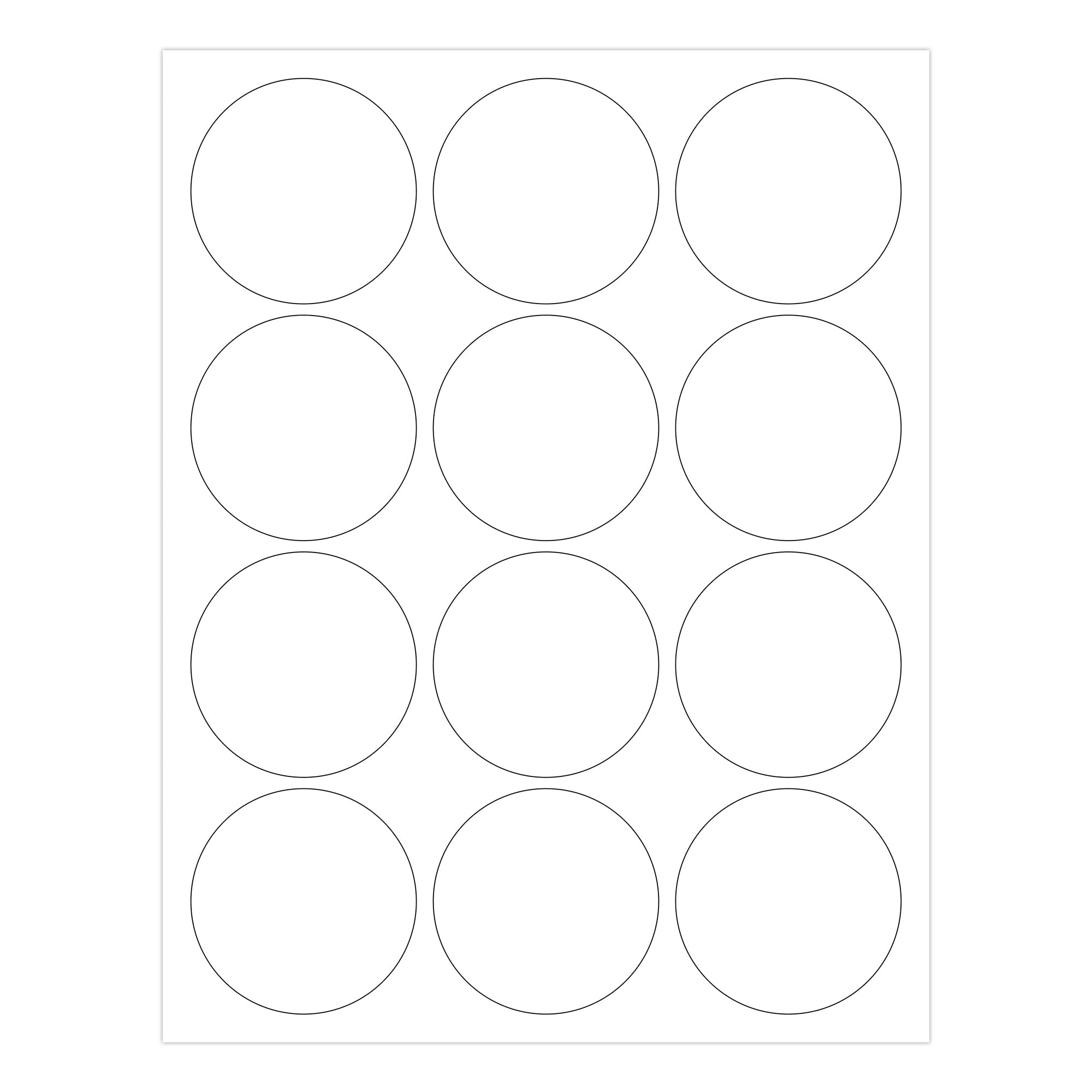 2-1/2" Printable Round Labels: 300/Pack