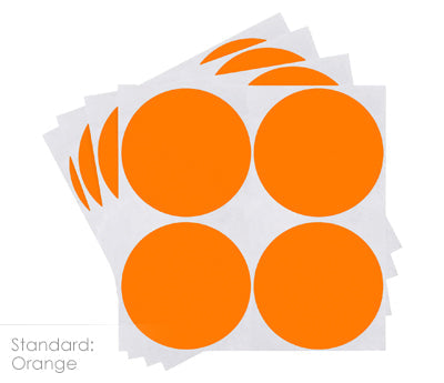 2" Permanent Color-Code Round Dot Inventory Labels: 100/Pack
