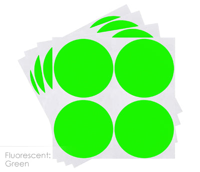 2" Removable Round, Color-Code Dots: 100/Pack