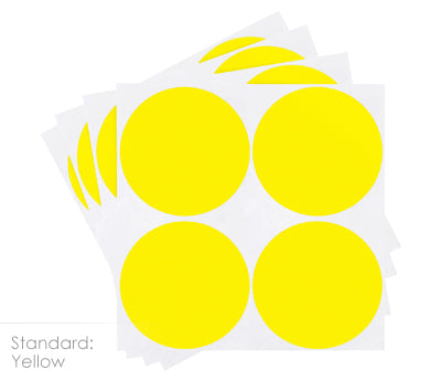 2" Removable Round, Color-Code Dots: 100/Pack