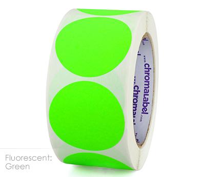 2" Removable Color-Code Round Dot Inventory Labels: 500/Roll
