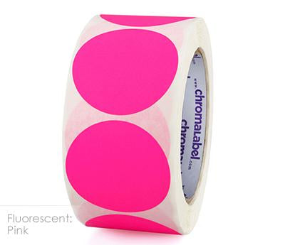 2" Removable Color-Code Round Dot Inventory Labels: 500/Roll
