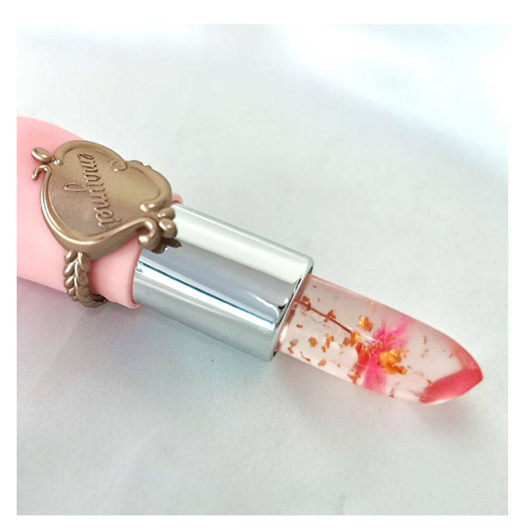 Dried Flower Jelly Lip Balm Lipstick Transparent Waterproof Crystal Lip Oil Hydrating Lip Gloss Plumper Clear Lip Plumper Makeup