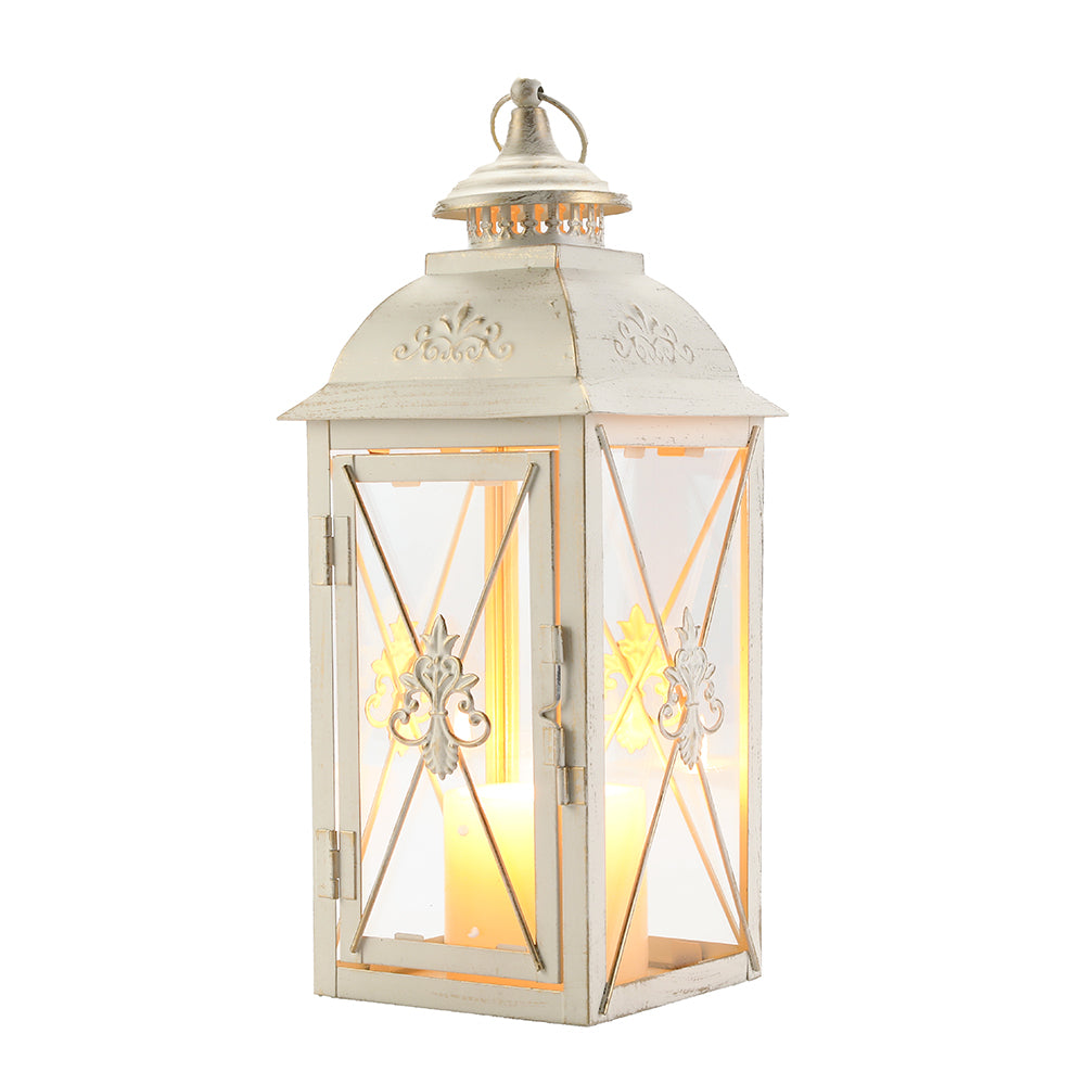 13.5'' Vintage Metal High Decorative Hanging Lantern Candle Holder