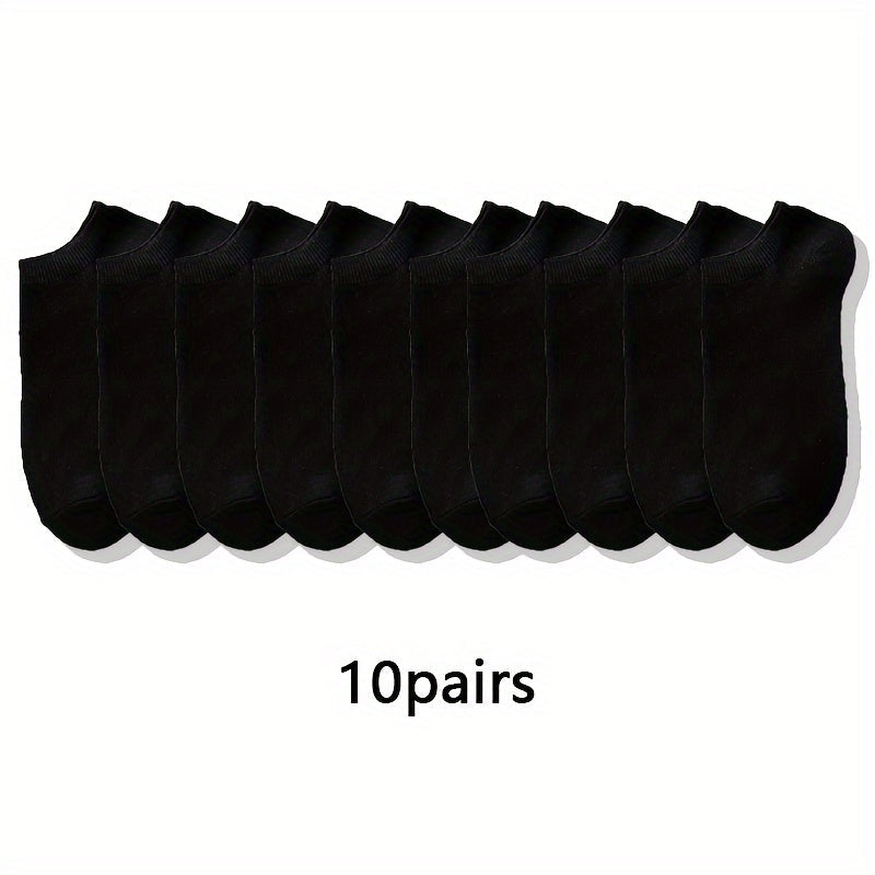 10/20/30 pairs Men's 10/20/30 Pairs Compression Sports Socks, Sweat-Wicking, Anti-Odor, Non-Slip for Running, Basketball, Fitness