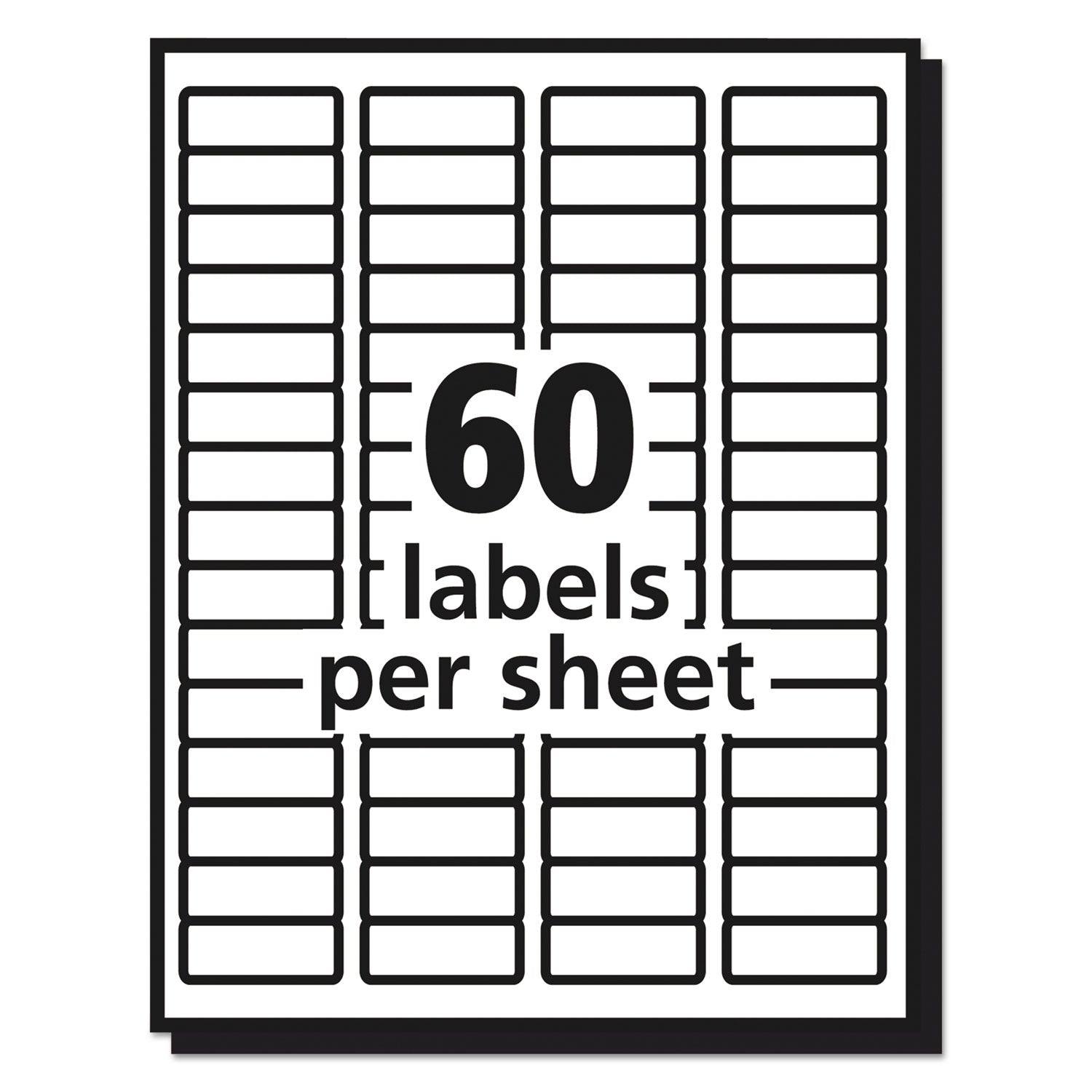 Avery Matte Clear Easy Peel Mailing Labels w/ Sure Feed Technology, Laser Printers, 0.66 x 1.75, Clear, 60/Sheet, 10 Sheets/Pack