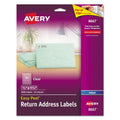 Avery Matte Clear Easy Peel Mailing Labels with Sure Feed Technology, Inkjet Printers, 0.5 x 1.75, Clear, 80/Sheet, 25 Sheets/Pack
