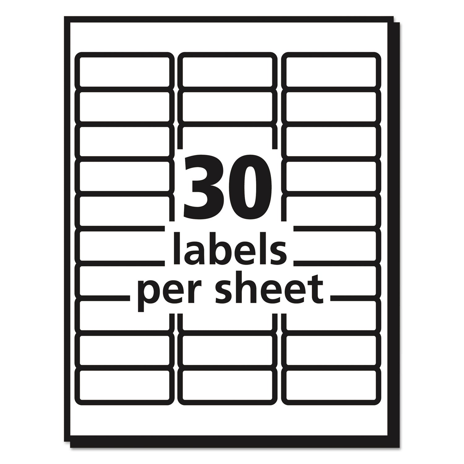 Avery Matte Clear Easy Peel Mailing Labels w/ Sure Feed Technology, Laser Printers, 1 x 2.63, Clear, 30/Sheet, 50 Sheets/Box