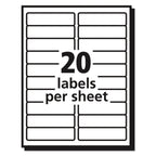 Avery Matte Clear Easy Peel Mailing Labels w/ Sure Feed Technology, Laser Printers, 1 x 4, Clear, 20/Sheet, 50 Sheets/Box