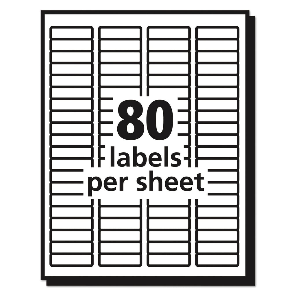Avery Matte Clear Shipping Labels, Inkjet Printers, 8.5 x 11, Clear, 25/Pack