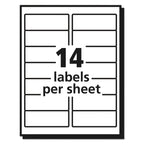 Avery Matte Clear Easy Peel Mailing Labels w/ Sure Feed Technology, Inkjet Printers, 1.33 x 4, Clear, 14/Sheet, 25 Sheets/Pack