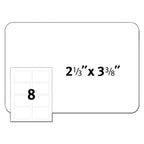 Avery Flexible Adhesive Name Badge Labels, 3.38 x 2.33, White, 160/Pack