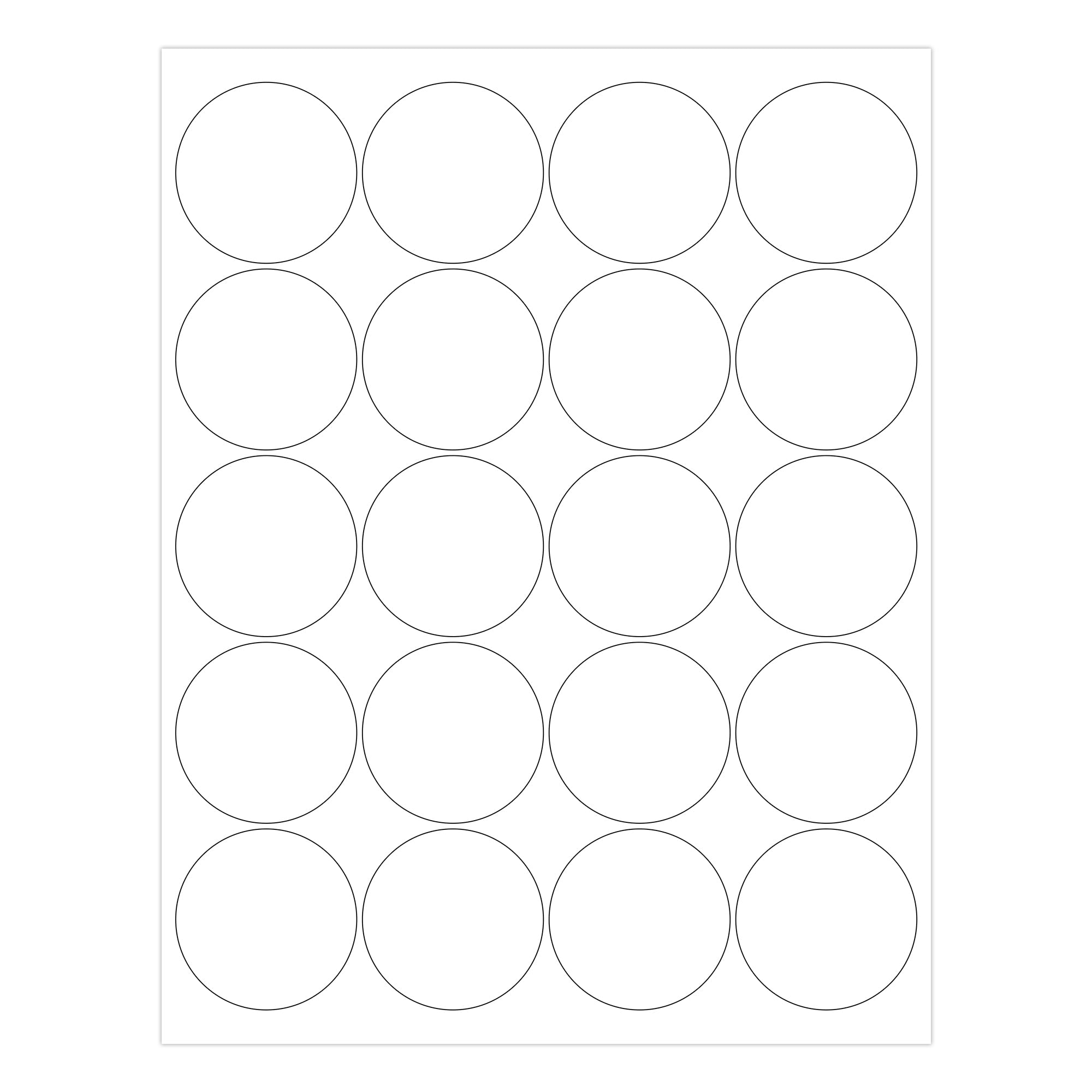 2" Printable Round Labels: 500/Pack