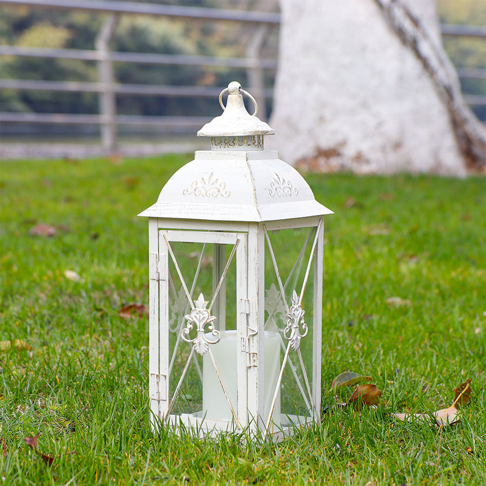 13.5'' Vintage Metal High Decorative Hanging Lantern Candle Holder