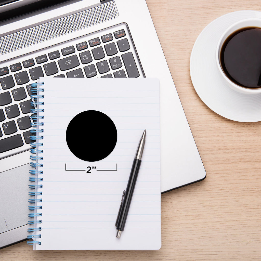 2" Permanent Color-Code Round Dot Inventory Labels: 100/Pack