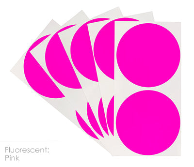 3" Permanent Round, Color-Code Dots: 100/Pack