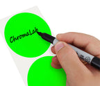 3" Removable Round Color Coding Sheeted Dot Kit (Fluorescent): 100/Pack