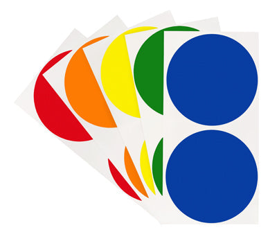3" Removable Round, Color-Code Dots: 100/Pack