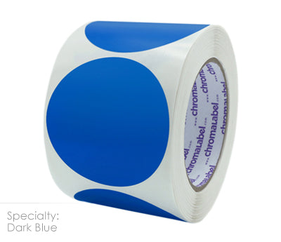 3" Removable Color-Code Round Dot Inventory Labels: 500/Roll