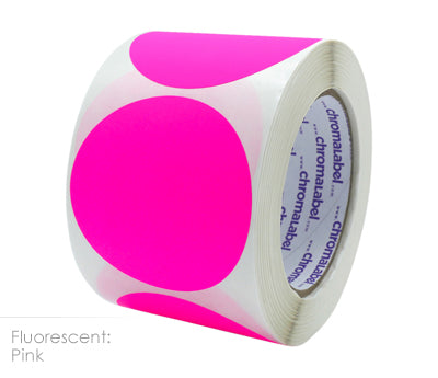 3" Removable Color-Code Round Dot Inventory Labels: 500/Roll