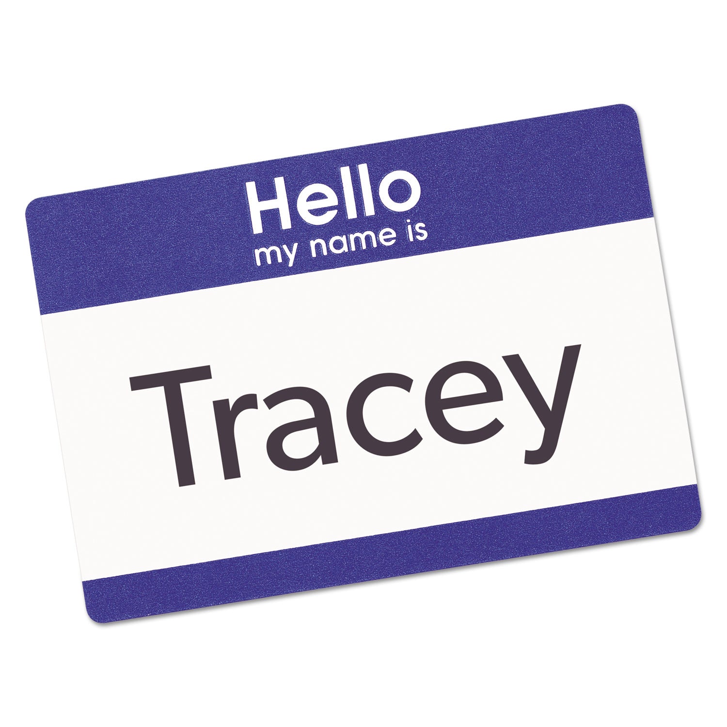 Avery Printable Adhesive Name Badges, 3.38 x 2.33, Blue "Hello", 100/Pack