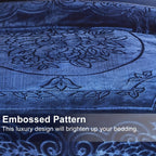 1-Piece (without Pillowcases) Thick Raschel Printed Blanket King Size Luxurious Single Ply 9 Lbs Soft & Warm Blanket Bed Home Gifts 85 X 95 In (215x240cm) For Any Decor